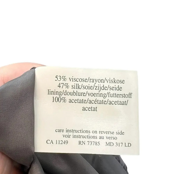 Laura Ashley Vintage Floral Flocked Velvet Whimsigoth Maxi Dress Gray Size US 12 - Picture 10 of 11